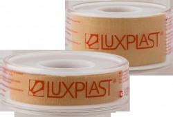 Лейкопластырь, Luxplast (Люкспласт) р. 1.9смх7.2см 10 шт на тканевой основе эластичный телесный