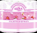 Туалетная бумага, AMRA (Амра) №4 орхидея двухслойная