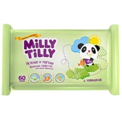 Салфетки влажные детские, Milly Tilly (Милли Тилли) 60 шт Нежные и мягкие с ромашкой