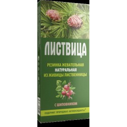 Жевательная резинка, 0.8 г №4 Листвица натуральная с шиповником