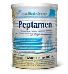 Смесь для энтерального питания сухая, Peptamen (Пептамен) 400 г для детей от 10 лет и взрослых ваниль банка